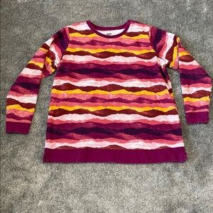 EC Land's End Crew Neck Sweatshirt - Blackberry Mountain Ombre - Size 1X